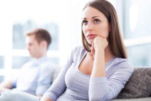 woman with negative body language